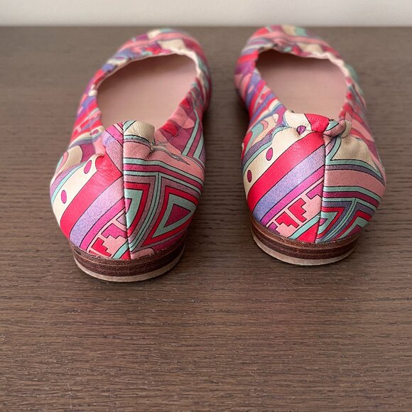 Rare Emilio Pucci Multi-Color All Leather Flats Size EU 37/ US 7 - Picture 4 of 8